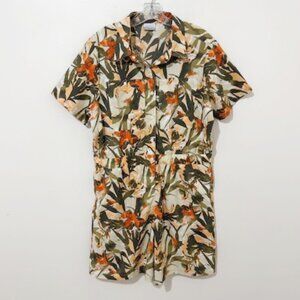 Columbia Silver Ridge Utility Romper Floral Floriculture Women's Size XL
